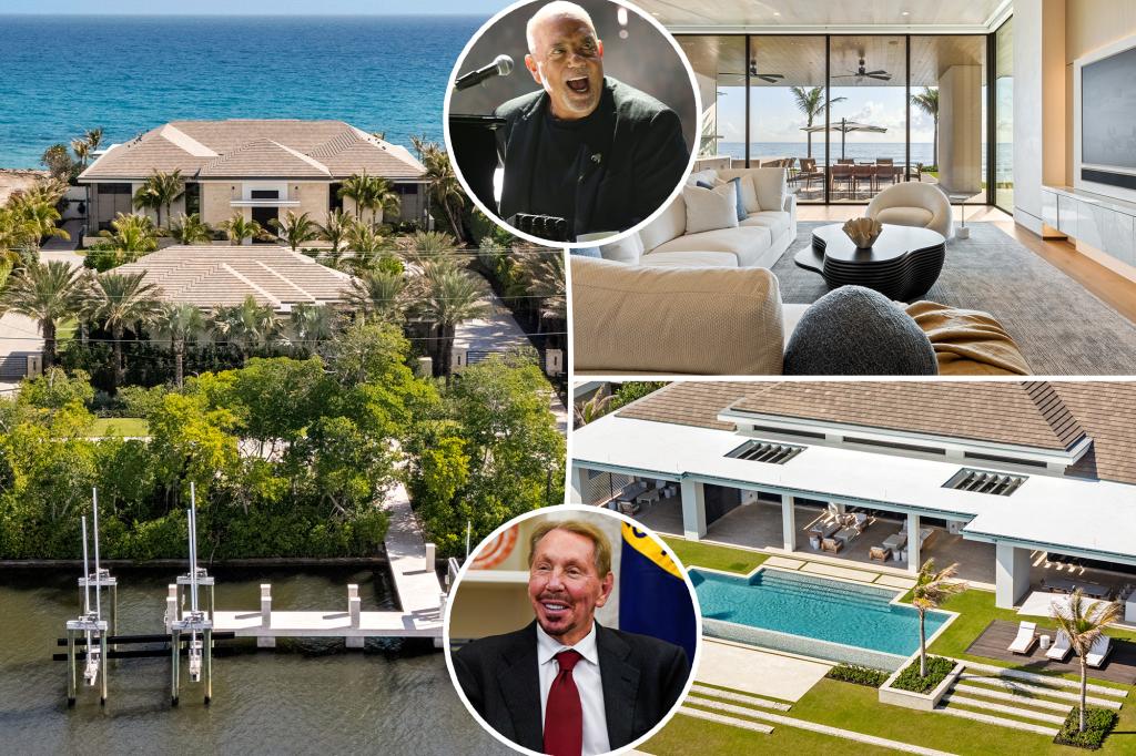 A fortune in Florida in an ultra -rich enclave that is Billy Joel's home and Larry Ellison has listed for a delightful $ 87 million